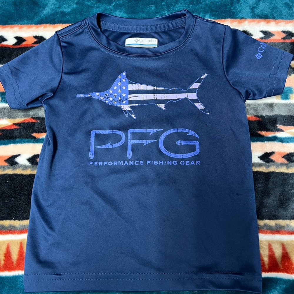 Columbia Dark Blue PFG Graphic Tee